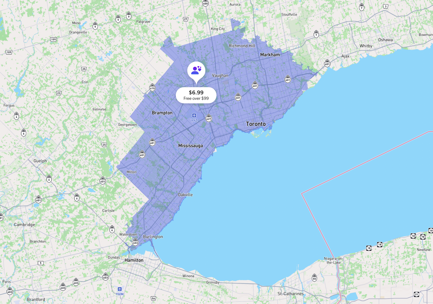 Local Delivery Rates (Zone 1)